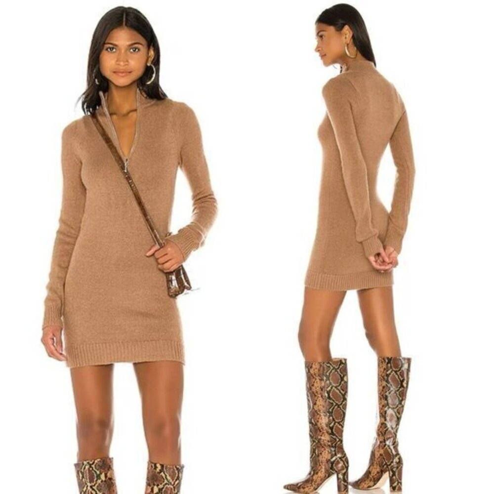 Lovers and Friends Anthea Sweater Dress in Camel